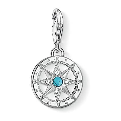 THOMAS SABO Damen Charm-Anhänger Kompass Reise Charm Club 925 Sterling Silber 1228-405-17 THOMAS SABO Damen Charm-Anhänger Kompass Reise Charm Club 925 Sterling Silber 1228-405-17