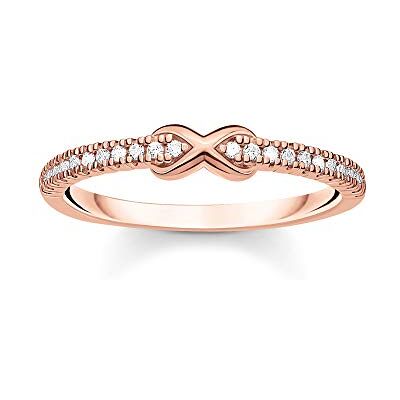 THOMAS SABO Ring Infinity mit weißen Steinen roségold vergoldetes Silber TR2322-416-14-54 THOMAS SABO Ring Infinity mit weißen Steinen roségold vergoldetes Silber TR2322-416-14-54
