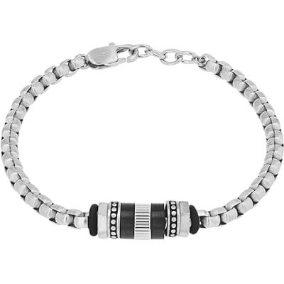 TOM TAILOR Armband mit Anhänger für Herren, Edelstahl und Kautschuk, 20+2 cm, silber, Geschenkidee, Armschmuck, Herrenschmuck, 2100633 TOM TAILOR Armband mit Anhänger für Herren, Edelstahl und Kautschuk, 20+2 cm, silber, Geschenkidee, Armschmuck, Herrenschmuck, 2100633