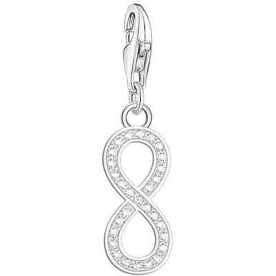 THOMAS SABO Charm-Anhänger Infinity mit Zirkoniasteinen Silber 925 Sterlingsilber THOMAS SABO Charm-Anhänger Infinity mit Zirkoniasteinen Silber 925 Sterlingsilber