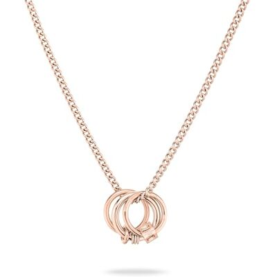 LIEBESKIND BERLIN Damen Schmuck Die Lora-Serie inspiriert von der Hardware der Taschendesigns Kette, Ohrringe & Armband mit ineinander verschlungenen Ringen aus Edelstahl LIEBESKIND BERLIN Damen Schmuck Die Lora-Serie inspiriert von der Hardware der Taschendesigns Kette, Ohrringe & Armband mit ineinander verschlungenen Ringen aus Edelstahl