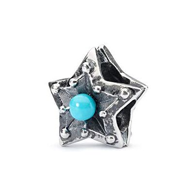 Trollbeads Damen-Bead Stern des Schutzes 925 Silber türkis TAGBE-00225 Trollbeads Damen-Bead Stern des Schutzes 925 Silber türkis TAGBE-00225