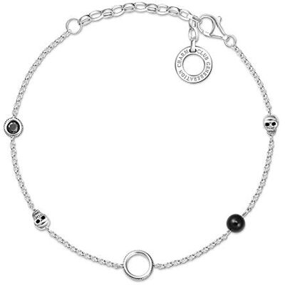 THOMAS SABO Charm-Armband Farbige Steine 925er Sterlingsilber, Geschwärzt THOMAS SABO Charm-Armband Farbige Steine 925er Sterlingsilber, Geschwärzt