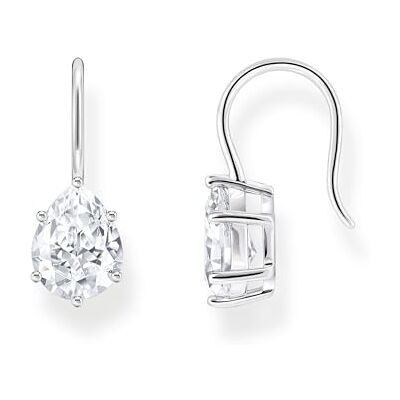 THOMAS SABO Ohrhänger mit weißem Zirkonia-Tropfen Silber 925 Sterlingsilber THOMAS SABO Ohrhänger mit weißem Zirkonia-Tropfen Silber 925 Sterlingsilber