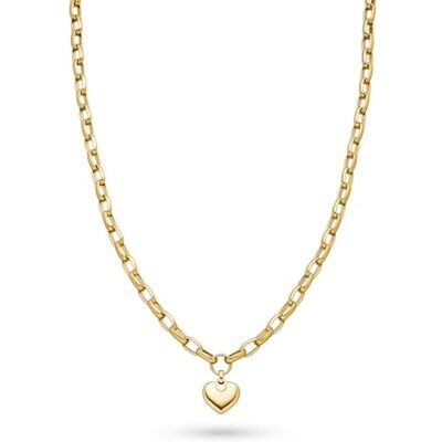 s.Oliver Necklace Elegante Halskette aus poliertem Edelstahl IP Gold Gliederkette 55 cm wasserfest & hautfreundlich s.Oliver Necklace Elegante Halskette aus poliertem Edelstahl IP Gold Gliederkette 55 cm wasserfest & hautfreundlich