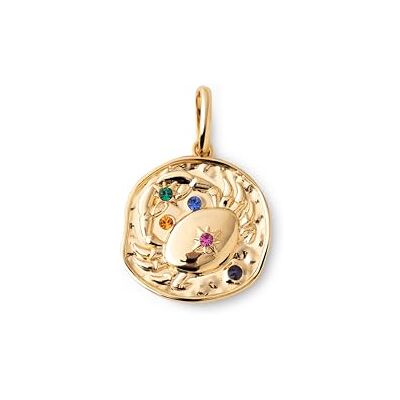 SINGULARU Sternzeichen Charm. Messing mit 18 Kt Vergoldeter Beschichtung und Zirkonia. Schmuck für Damen. Krebs. SINGULARU Sternzeichen Charm. Messing mit 18 Kt Vergoldeter Beschichtung und Zirkonia. Schmuck für Damen. Krebs.