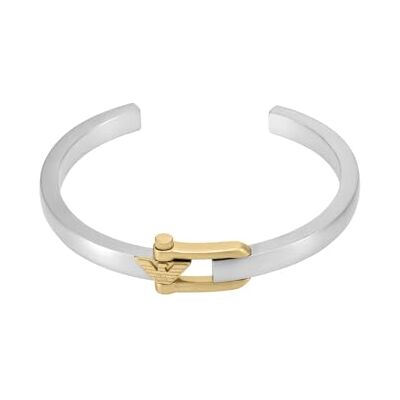 Giorgio Armani Herrenarmband aus Edelstahl mit offenem Armreif Giorgio Armani Herrenarmband aus Edelstahl mit offenem Armreif