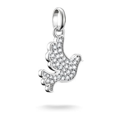 THOMAS SABO Charm-Anhänger Friedenstaube Connect Silber Recyceltes 925 Silber THOMAS SABO Charm-Anhänger Friedenstaube Connect Silber Recyceltes 925 Silber