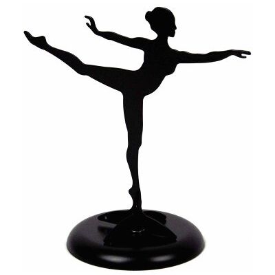 Kikkerland Schmuckhalter Ballerina, Metall, Schwarz, 18 x 17,8 x 10,2 cm Kikkerland Schmuckhalter Ballerina, Metall, Schwarz, 18 x 17,8 x 10,2 cm
