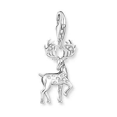 THOMAS SABO Charm-Anhänger Hirsch silber 925 Sterlingsilber THOMAS SABO Charm-Anhänger Hirsch silber 925 Sterlingsilber