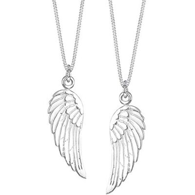 Elli Schmuckset Damen Partnerkette mit Anhänger Flüger in 925 Sterling Silber 45 cm lang Elli Schmuckset Damen Partnerkette mit Anhänger Flüger in 925 Sterling Silber 45 cm lang