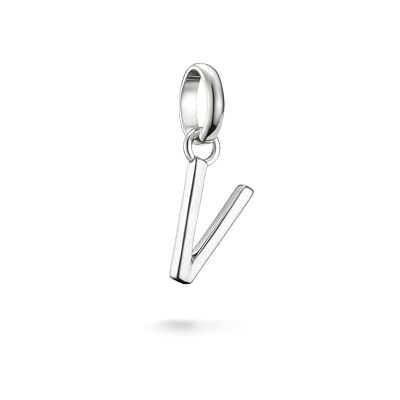 THOMAS SABO Charm-Anhänger Buchstabe V Connect Silber Recyceltes 925 Silber THOMAS SABO Charm-Anhänger Buchstabe V Connect Silber Recyceltes 925 Silber