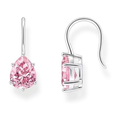 THOMAS SABO Ohrhänger mit pinkfarbenem Zirkonia-Tropfen Silber 925 Sterlingsilber THOMAS SABO Ohrhänger mit pinkfarbenem Zirkonia-Tropfen Silber 925 Sterlingsilber
