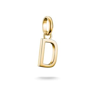 THOMAS SABO Charm-Anhänger Buchstabe D Connect vergoldet 18k Vergoldung, Recyceltes 925 Silber THOMAS SABO Charm-Anhänger Buchstabe D Connect vergoldet 18k Vergoldung, Recyceltes 925 Silber