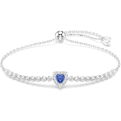 Swarovski One Armband, Verschiedene Schliffe, Herz, Blau, Rhodiniert Swarovski One Armband, Verschiedene Schliffe, Herz, Blau, Rhodiniert