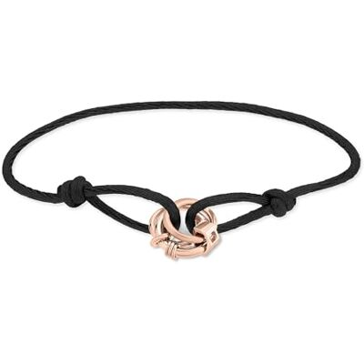 LIEBESKIND Berlin Stoffarmband LJ-1645-B-21 mit Edelstahl-Anhänger in IP Roségold LIEBESKIND Berlin Stoffarmband LJ-1645-B-21 mit Edelstahl-Anhänger in IP Roségold