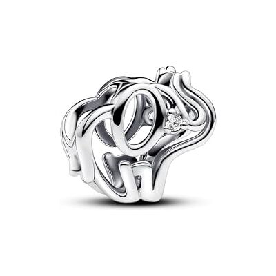 PANDORA Moments Offen gearbeitetes Elefanten Charm aus Sterling Silber mit Zirkonia, Kompatibel Moments Armbändern, 793345C01 PANDORA Moments Offen gearbeitetes Elefanten Charm aus Sterling Silber mit Zirkonia, Kompatibel Moments Armbändern, 793345C01