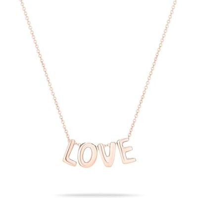 Echtzeit Halskette Love Letters 45 cm, roségold Edelstahl mit 14 Karat Vergoldung wasserfester & hautfreundlicher Schmuck verstellbare Kette mit Buchstaben Echtzeit Halskette Love Letters 45 cm, roségold Edelstahl mit 14 Karat Vergoldung wasserfester & hautfreundlicher Schmuck verstellbare Kette mit Buchstaben