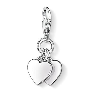 THOMAS SABO Damen-Charm Club-Anhänger Herzen 925er Sterlingsilber 0836-001-12 THOMAS SABO Damen-Charm Club-Anhänger Herzen 925er Sterlingsilber 0836-001-12
