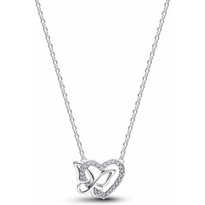 PANDORA 394477C01-45 Herz und Schmetterling Halskette PANDORA 394477C01-45 Herz und Schmetterling Halskette