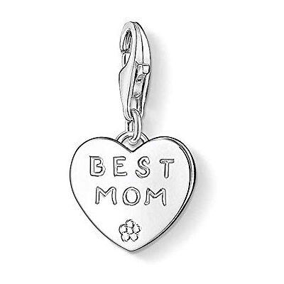THOMAS SABO Damen Charm-Anhänger Beste Mutter Best Mom Charm Club 925 Sterling Silber 0821-001-12 THOMAS SABO Damen Charm-Anhänger Beste Mutter Best Mom Charm Club 925 Sterling Silber 0821-001-12