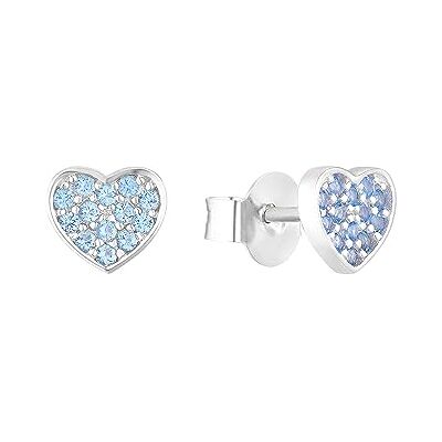 s.Oliver Ohrstecker 925 Sterling Silber Mädchen Kinder Ohrschmuck, mit Zirkonia synth., 0,7 cm, Silber, Herz, Kommt in Schmuck Geschenk Box, 2036824 s.Oliver Ohrstecker 925 Sterling Silber Mädchen Kinder Ohrschmuck, mit Zirkonia synth., 0,7 cm, Silber, Herz, Kommt in Schmuck Geschenk Box, 2036824