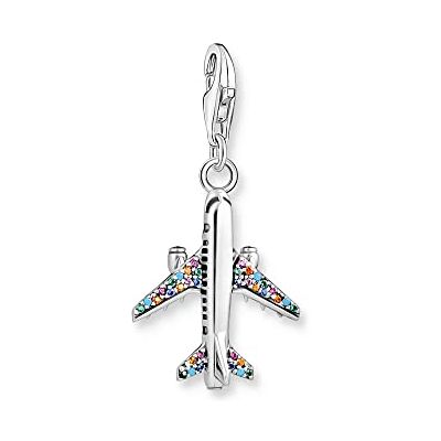 THOMAS SABO Charm-Anhänger Flugzeug 925 Sterlingsilber, Geschwärzt THOMAS SABO Charm-Anhänger Flugzeug 925 Sterlingsilber, Geschwärzt