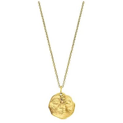Engelsrufer Damen-Halskette mit Sonne Mond und Sterne-Anhänger aus Sterling-Silber in der Farbe Gold, Länge: 42 + 4 + 4cm, ERN-SUNMOONSTARS-G Engelsrufer Damen-Halskette mit Sonne Mond und Sterne-Anhänger aus Sterling-Silber in der Farbe Gold, Länge: 42 + 4 + 4cm, ERN-SUNMOONSTARS-G