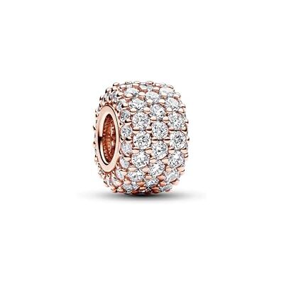 PANDORA Funkelndes Dreireihiges Pavé-Charm 782820C01 Anhänger PANDORA Funkelndes Dreireihiges Pavé-Charm 782820C01 Anhänger