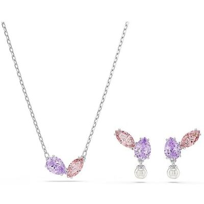 Swarovski x Ariana Grande Set, Verschiedene Schliffe, Mehrfarbig, Rhodiniert Swarovski x Ariana Grande Set, Verschiedene Schliffe, Mehrfarbig, Rhodiniert