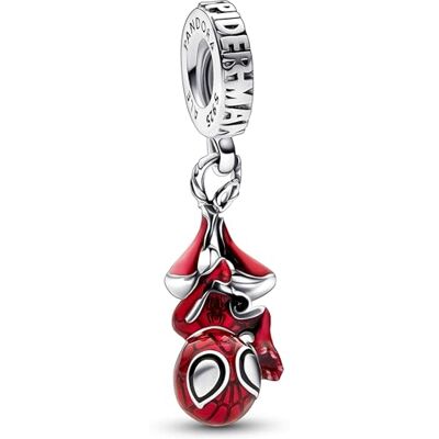 PANDORA Marvel Hängender Spider-Man Charm-Anhänger x Disney Collection, kompatibel Moments Armbändern, 792323C01 PANDORA Marvel Hängender Spider-Man Charm-Anhänger x Disney Collection, kompatibel Moments Armbändern, 792323C01