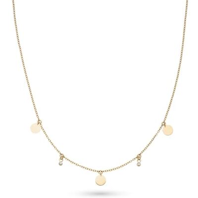 s.Oliver Necklace Elegante Halskette aus poliertem Edelstahl IP Gold Rolokette 47 cm wasserfest & hautfreundlich s.Oliver Necklace Elegante Halskette aus poliertem Edelstahl IP Gold Rolokette 47 cm wasserfest & hautfreundlich