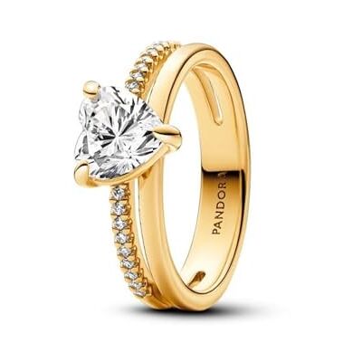PANDORA Doppelband Herz Ring 163100C01 Damenring PANDORA Doppelband Herz Ring 163100C01 Damenring
