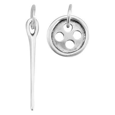Uno de 50 Unisex-Ohrringe aus Metalmix mit 15 Mikron Silber PEN0017MET X Uno de 50 Unisex-Ohrringe aus Metalmix mit 15 Mikron Silber PEN0017MET X
