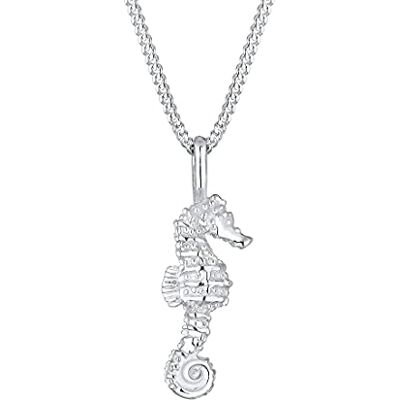 Elli Halskette Damen mit Anhänger Seepferdchen in 925 Sterling Silber 45 cm lang Elli Halskette Damen mit Anhänger Seepferdchen in 925 Sterling Silber 45 cm lang