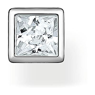 THOMAS SABO Einzel Ohrstecker weißer Stein silber 925 Sterlingsilber THOMAS SABO Einzel Ohrstecker weißer Stein silber 925 Sterlingsilber