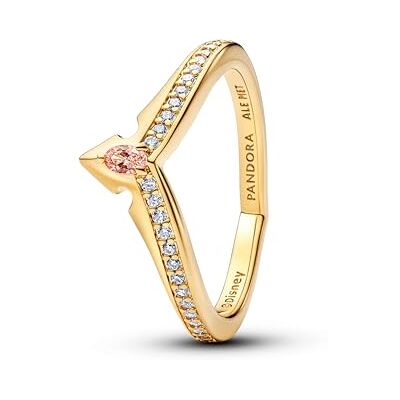 PANDORA Disney Prinzessin Aurora Diadem-Ring mit 14K vergoldeter Metalllegierung und Zirkonia, Größe: 56, 164334C01-56 PANDORA Disney Prinzessin Aurora Diadem-Ring mit 14K vergoldeter Metalllegierung und Zirkonia, Größe: 56, 164334C01-56