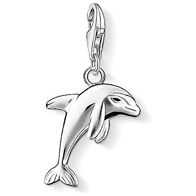 THOMAS SABO Charm-Anhänger Delfin 925er Sterlingsilber, Schwarz Emailliert THOMAS SABO Charm-Anhänger Delfin 925er Sterlingsilber, Schwarz Emailliert