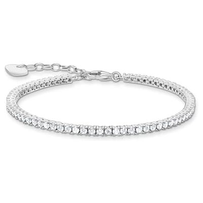 THOMAS SABO Tennisarmband mit weißen Steinen Silber 925 Sterlingsilber THOMAS SABO Tennisarmband mit weißen Steinen Silber 925 Sterlingsilber