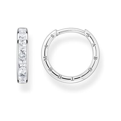 THOMAS SABO Creolen weiße Steine Pavé silber 925 Sterlingsilber THOMAS SABO Creolen weiße Steine Pavé silber 925 Sterlingsilber