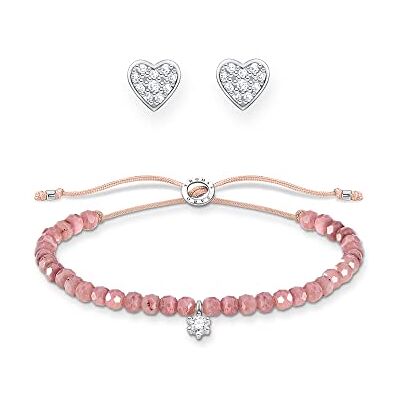 THOMAS SABO Sabo Damen Schmuck Set Armband Ohrstecker 925 Sterlingsilber SET0603-401-9-L20v THOMAS SABO Sabo Damen Schmuck Set Armband Ohrstecker 925 Sterlingsilber SET0603-401-9-L20v