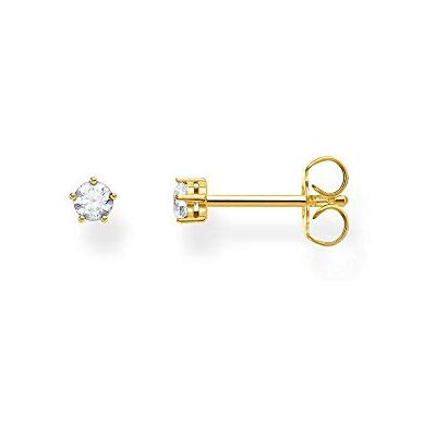 THOMAS SABO Einzel Ohrstecker weißer Stein gold vergoldetes Silber H2135-414-14 THOMAS SABO Einzel Ohrstecker weißer Stein gold vergoldetes Silber H2135-414-14