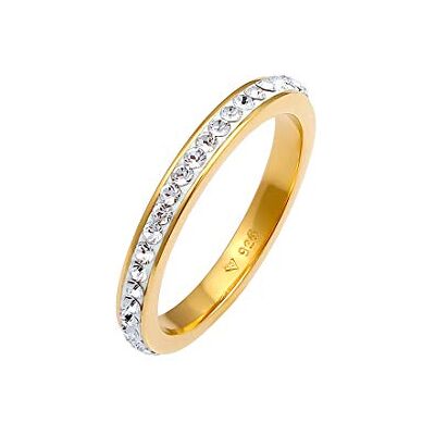 Elli Ring Damen Bandring mit Kristallen in 925 Sterling Silber Elli Ring Damen Bandring mit Kristallen in 925 Sterling Silber
