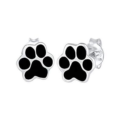Elli Ohrringe Damen Ohrstecker Pfoten Tier Hund Katze Filigran mit Emaille in 925 Sterling Silber Elli Ohrringe Damen Ohrstecker Pfoten Tier Hund Katze Filigran mit Emaille in 925 Sterling Silber