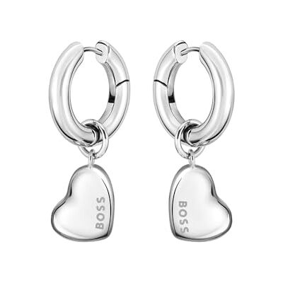 HBJ BOSS Jewelry Ohrringe für Damen Kollektion HONEY LOVE aus Edelstahl mit einem Herz-Anhänger 1580640 HBJ BOSS Jewelry Ohrringe für Damen Kollektion HONEY LOVE aus Edelstahl mit einem Herz-Anhänger 1580640