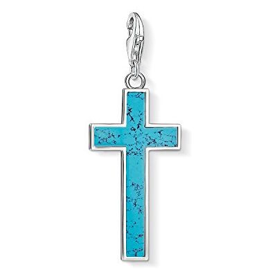 THOMAS SABO Charm-Anhänger Türkises Kreuz 925er Sterlingsilber THOMAS SABO Charm-Anhänger Türkises Kreuz 925er Sterlingsilber