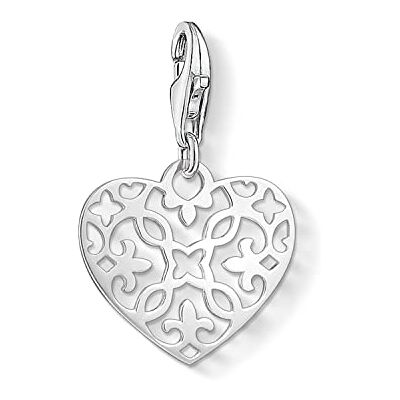 THOMAS SABO Charm-Anhänger Arabesque-Herz 925er Sterlingsilber, Nylon THOMAS SABO Charm-Anhänger Arabesque-Herz 925er Sterlingsilber, Nylon