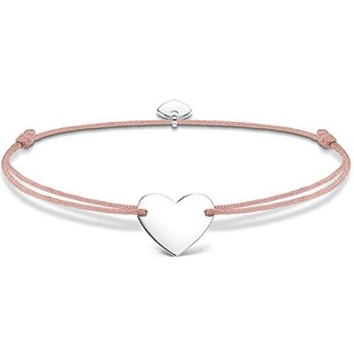 THOMAS SABO Armband Little Secret Herz 925 Sterlingsilber, Nylon THOMAS SABO Armband Little Secret Herz 925 Sterlingsilber, Nylon