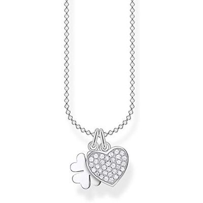 THOMAS SABO Kette Kleeblatt mit Herz pavé 925 Sterlingsilber THOMAS SABO Kette Kleeblatt mit Herz pavé 925 Sterlingsilber