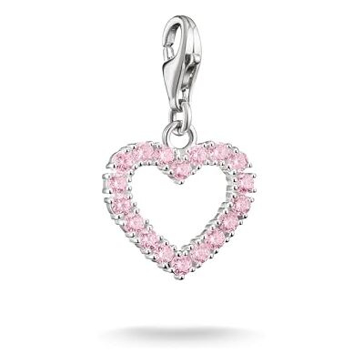 THOMAS SABO Charm-Anhänger Pink Heart Original Sterling Silber THOMAS SABO Charm-Anhänger Pink Heart Original Sterling Silber